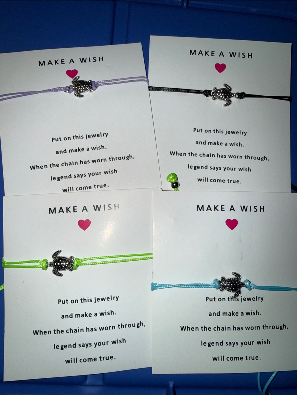 🏖️10 items for $20☀️ Turtle Charm Adjustable Cord Bracelet - Assorted Colors.